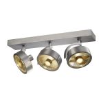 SLV Kalu Spot Aluminium Grey Round | Suitable for 3x GU10 (AR111) 